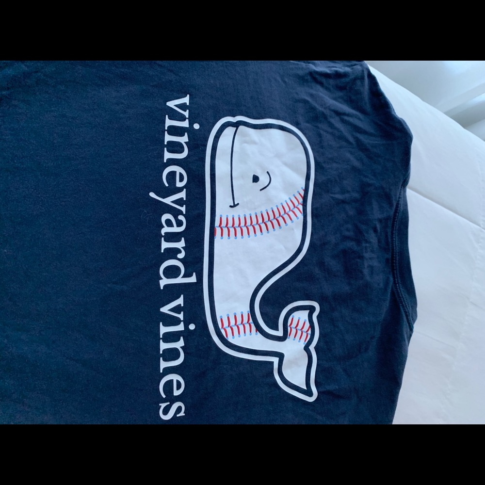 short sleeve Vineyard Vines baseball shirt